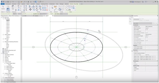 novedades revit 2020 - muros elípticos