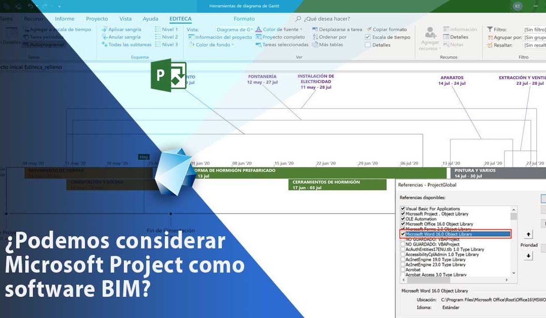 ¿Podemos considerar Microsoft Project como software BIM?