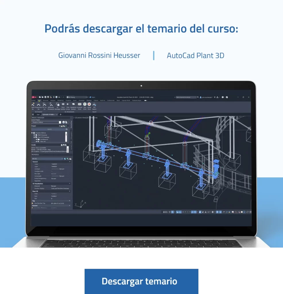 DESCARGA TEMARIO CURSO AUTOCAD PLANT 3D