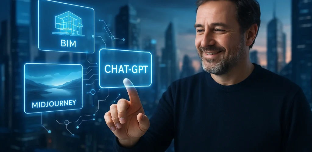 Impulsa tus proyectos con inteligencia artificial en arquitectura: ChatGPT, BIM y Midjourney Arquitecto usando inteligencia artificial en arquitectura con herramientas como ChatGPT, BIM y Midjourney