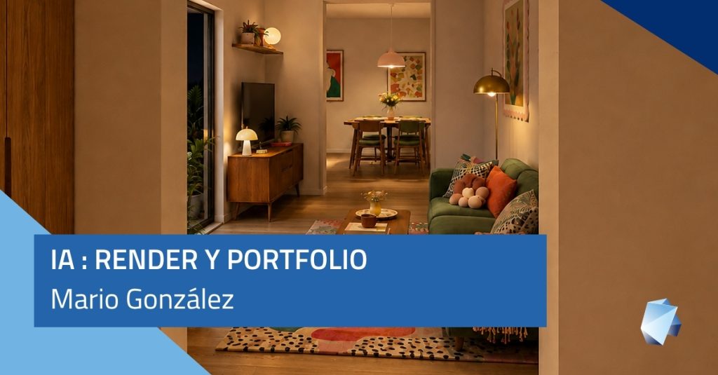 Portada Proyecto IA en Arquitectura Render y Portfolio